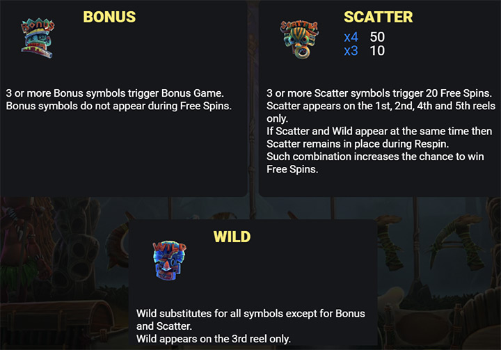 Символы слота Island Totem 